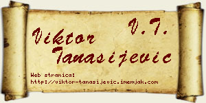 Viktor Tanasijević vizit kartica